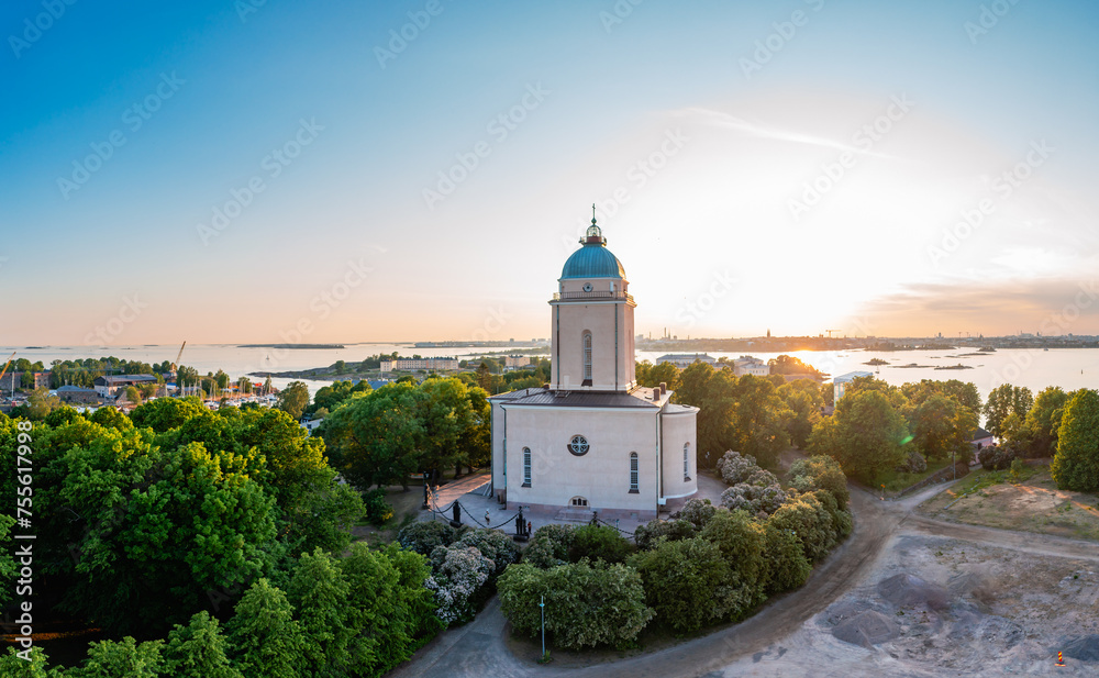 Lighthouse church on the island of Suomenlinna Lighthouse church on the island of Suomenlinna