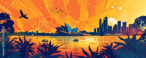 Australia's day background simple design photo