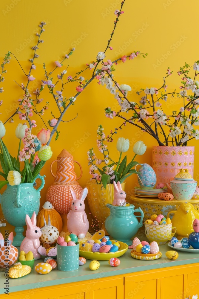 Spring Has Sprung on This Table: A Collection of Handmade Easter Crafts and Blooming Decorations