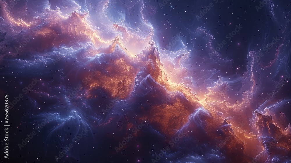 Fiery Interstellar Clouds in Galactic Space.