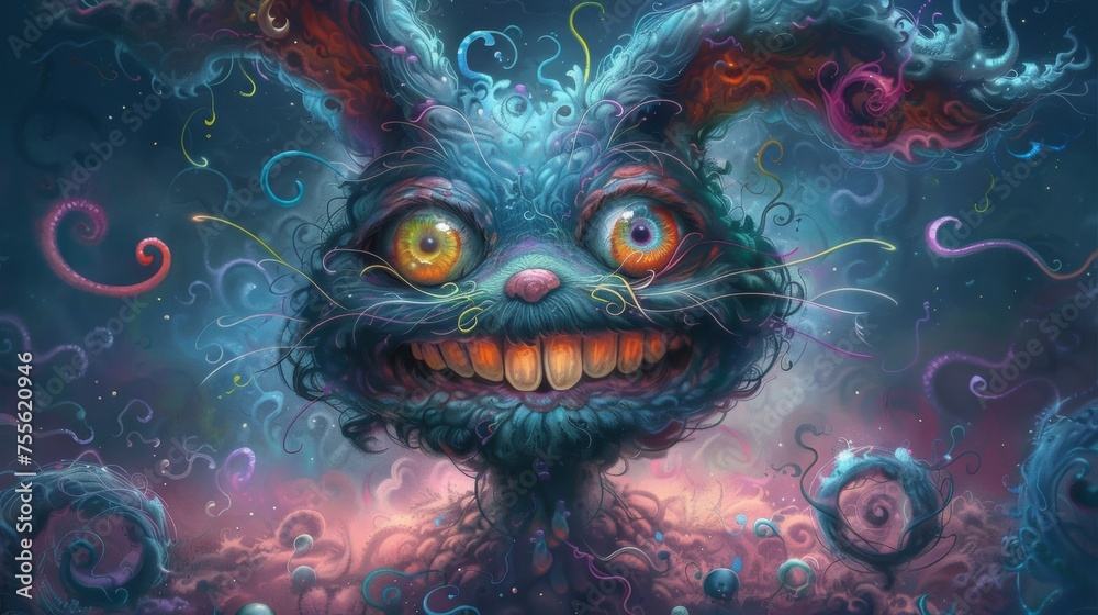 A creepy looking monster with tentacles and eyes on its head, AI A creepy looking monster with tentacles and eyes on its head, AI
