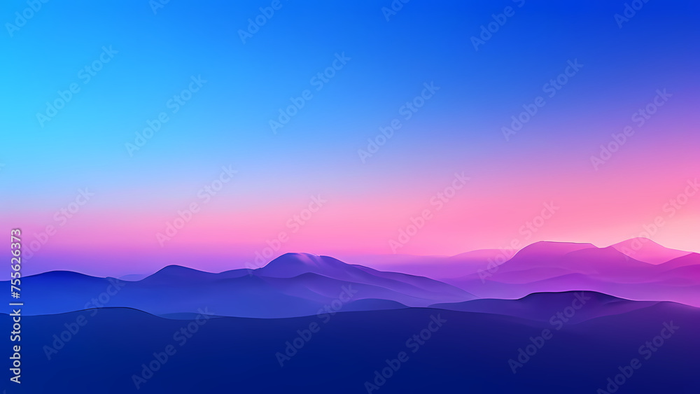  a gradient background transitioning from vibrant blue to soft pink hues, creating a calming and visually appealing backdrop,generative ai