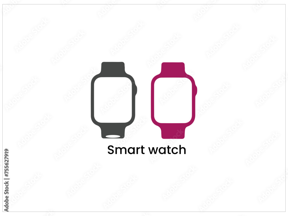 Smart watch icon and logo illustration. Smart watch icon and logo illustration.