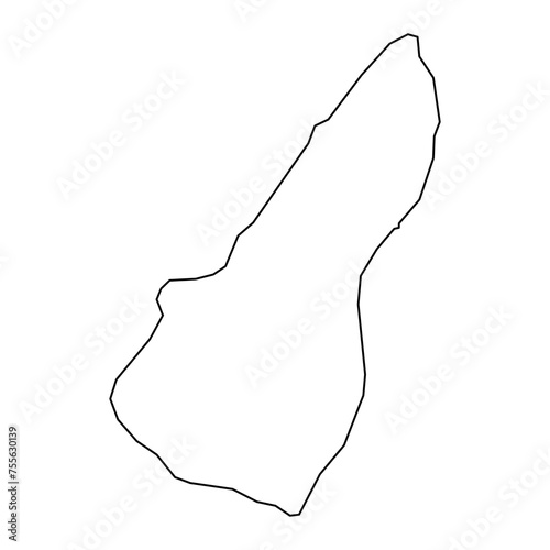 Atauro map, administrative division of East Timor. Vector illustration. photo