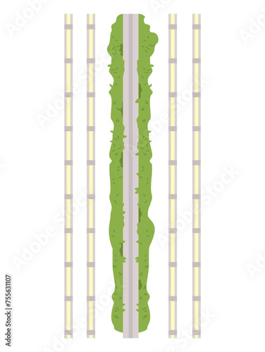 Equipment for vertical farming flat vector illustration isolated on white. 