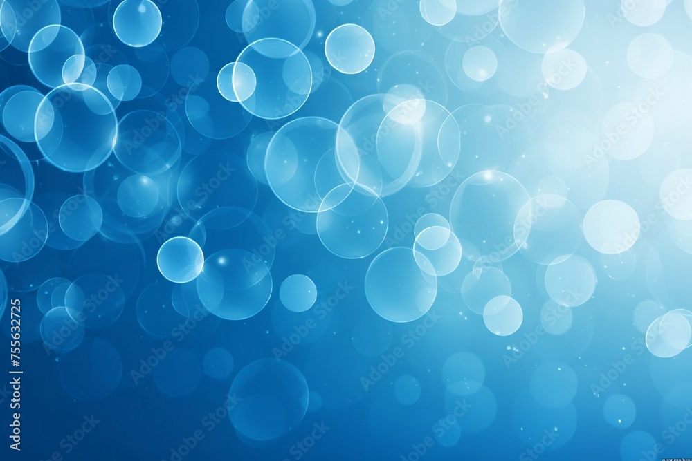 Abstract blue background with floating white circles arranged in a circular pattern. The image is open ended, leaving room for individual interpretation and meaning Abstract blue background with floating white circles arranged in a circular pattern. The image is open ended, leaving room for individual interpretation and meaning