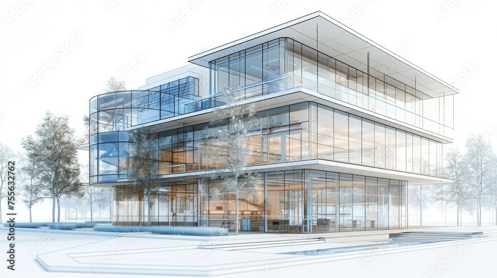architectural computer model, industrial development project architectural computer model, industrial development project