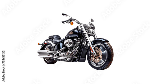 Bike cut out. Motorbike side view on transparent background