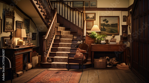 An old cottage hallway decor interior design and house