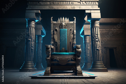 The ancient throne of the Egyptian pharaoh Ramses. 