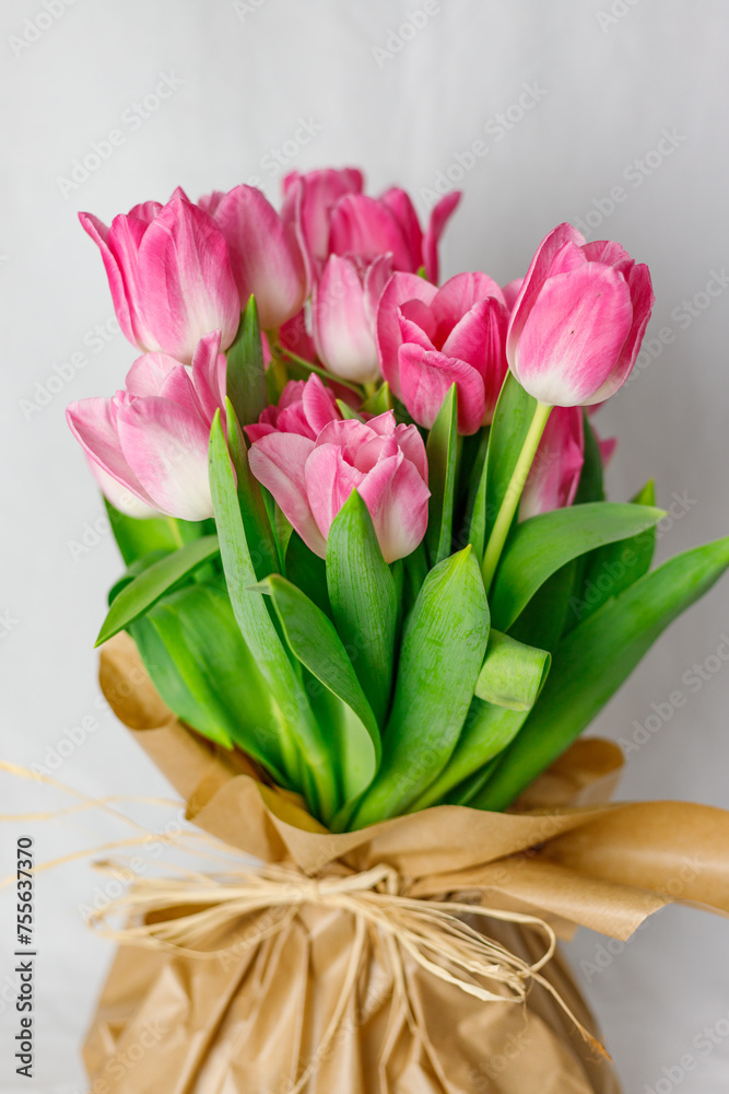 bouquet of pink tulips bouquet of pink tulips