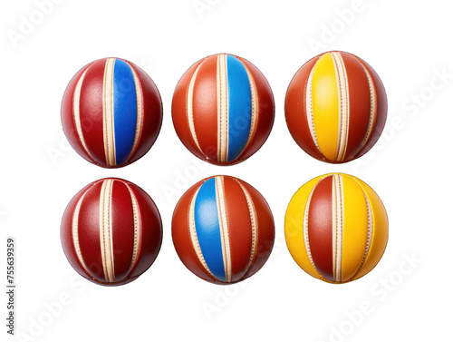 Australian rules footballs collection set isolated on transparent background, transparency image, removed background