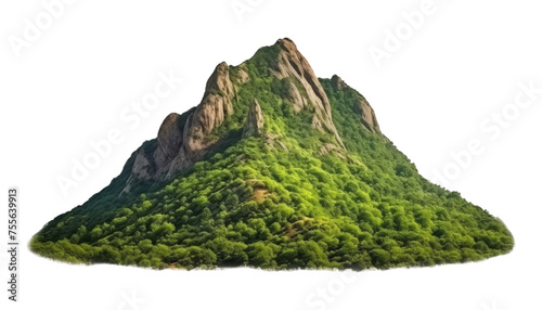 mountain hill isolated on transparent background cutout