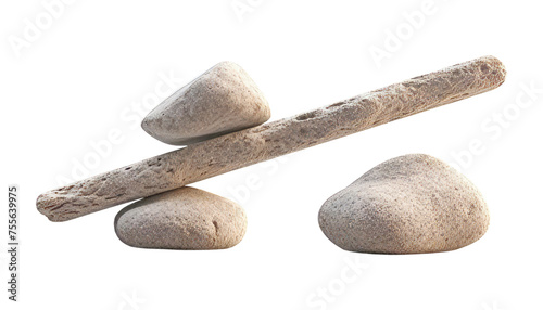 zen stones isolated on transparent background cutout