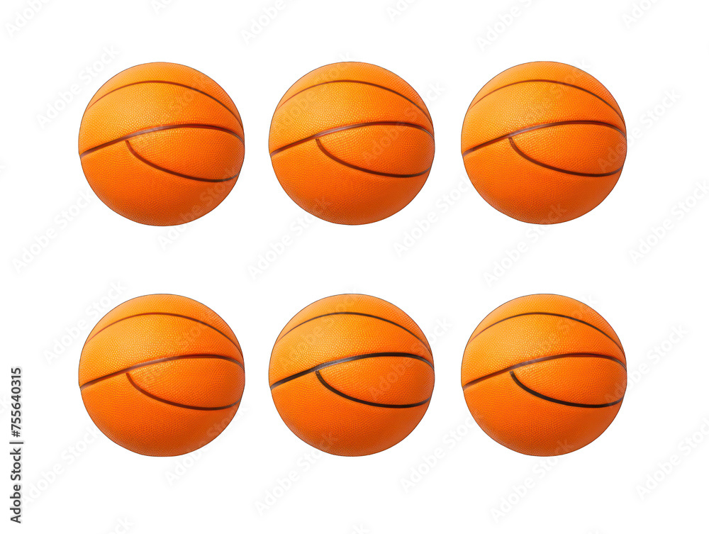 basketball collection set isolated on transparent background, transparency image, removed background