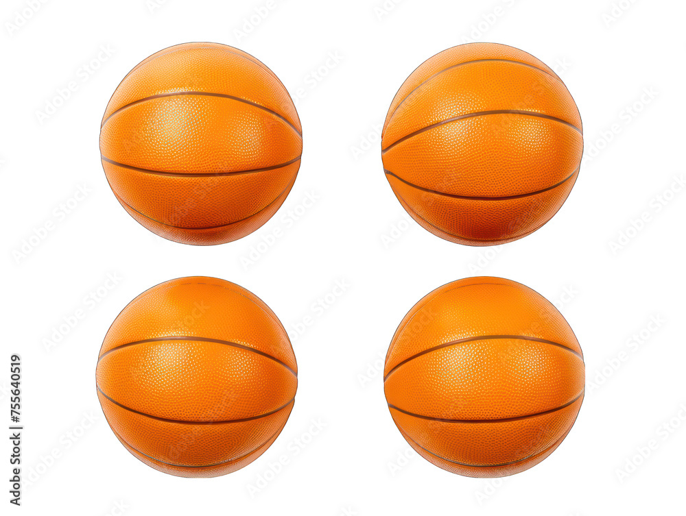 basketball collection set isolated on transparent background, transparency image, removed background