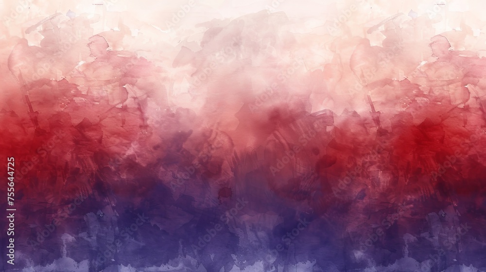 Modern abstract soft colored watercolor background in dominant red and purple tones