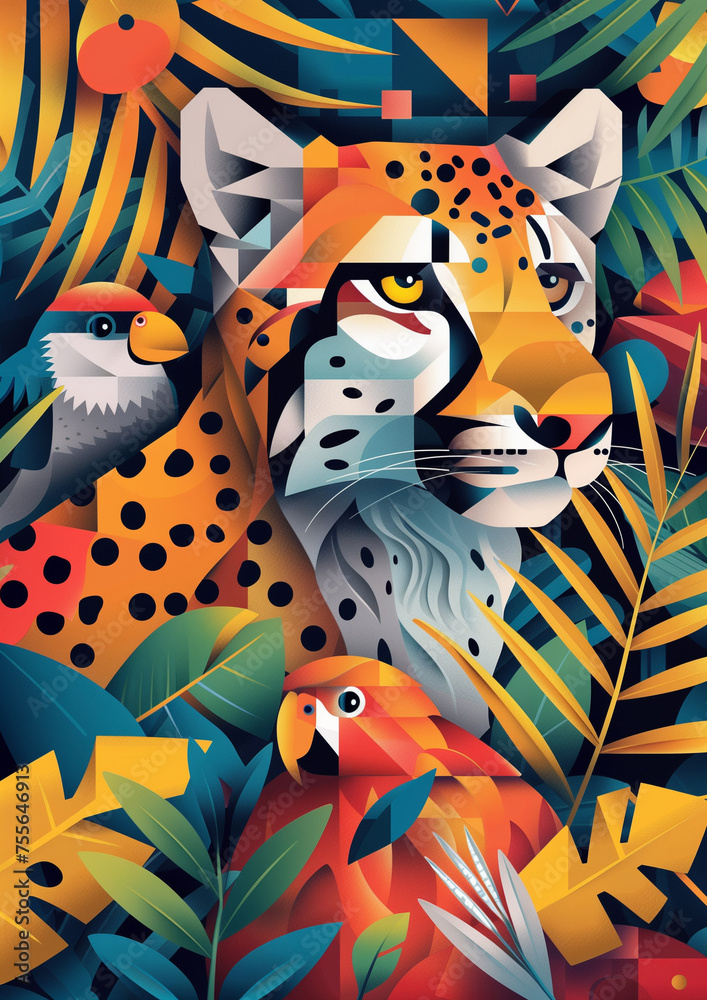 Modern Geometric 2D Illustration Collection for Design Projects