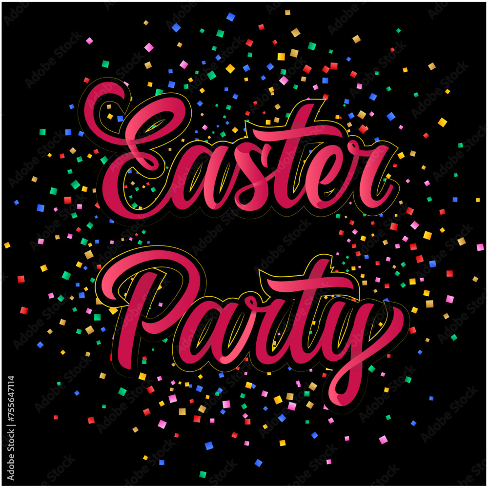 Easter Party_Eggs vector background