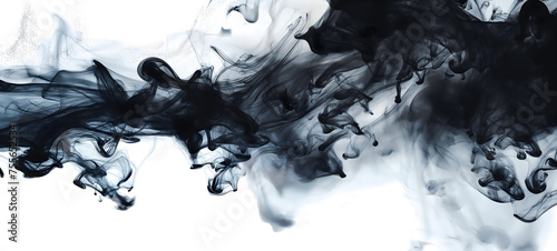 Abstract Swirling Smoke In Black And White Color Scheme