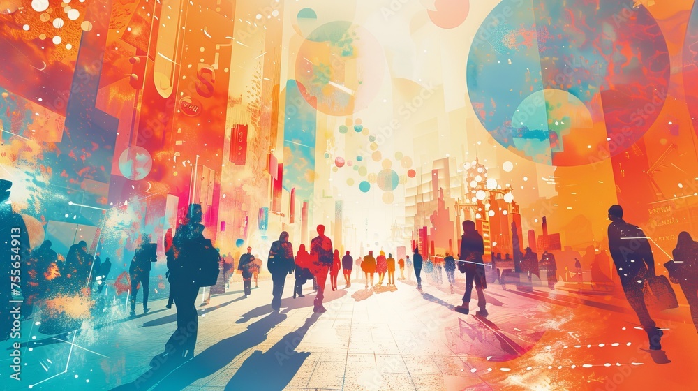 Craft a visually stunning scene of global creativity in a wireless age Craft a visually stunning scene of global creativity in a wireless age