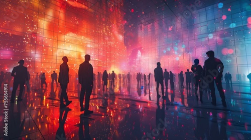Craft a visually stunning scene of global creativity in a wireless age