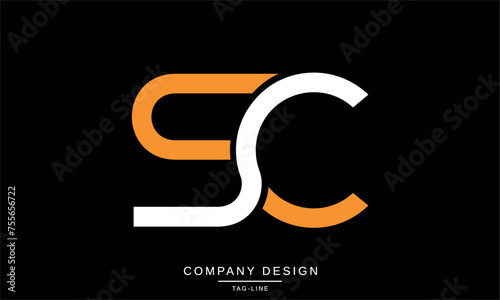 SC, CS Abstract Letters Logo Monogram Design Icon Font