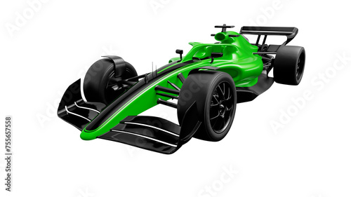 Race car. 3d rendering. 3d illustration
