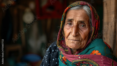 Portrait of Kashmiri Old Woman