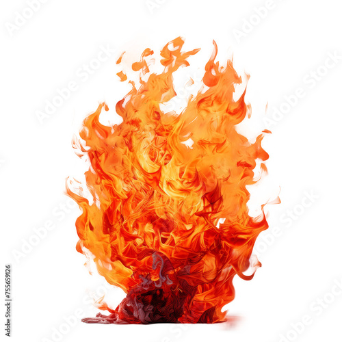 Fiery Flames Isolated