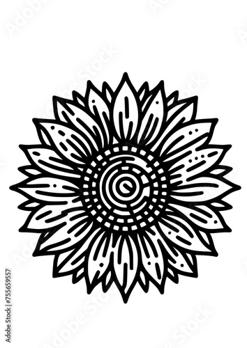 Sunflower Svg, Sunflower Clipart, Sunflower Icon, Flower Svg, Flower cut file, Sunflower Cut file for cricut, Flora Svg