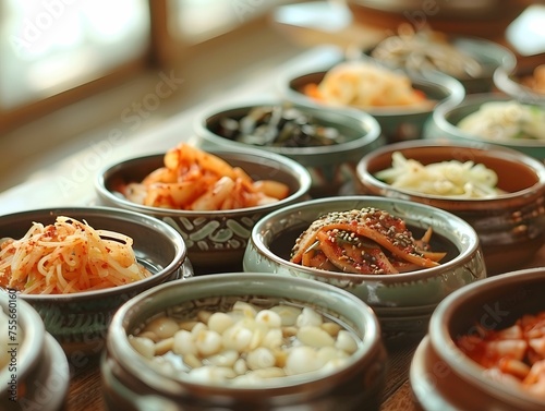 Korean royal court cuisine elegant dishes photo