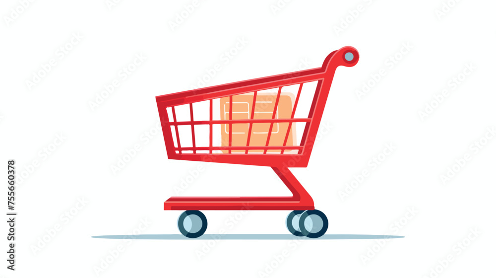 Shopping cart design vector illustration flat vector