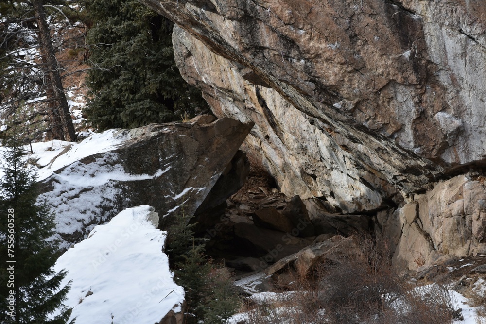 Colorado Rocky Structures Mountain Landscape Colorado Rocky Structures Mountain Landscape