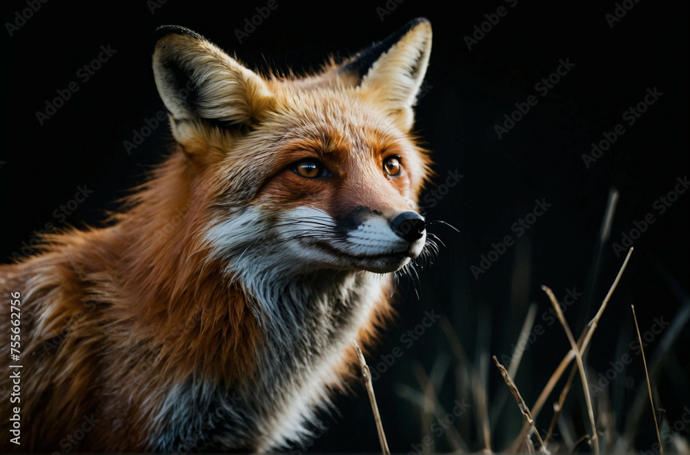 Close Up of Red Fox Looking at Camera