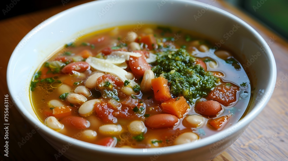 Minestrone soup hearty vegetables Minestrone soup hearty vegetables