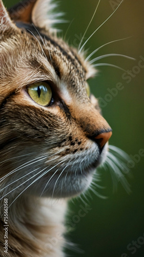 Close Up of Cats Face With Blurry Background