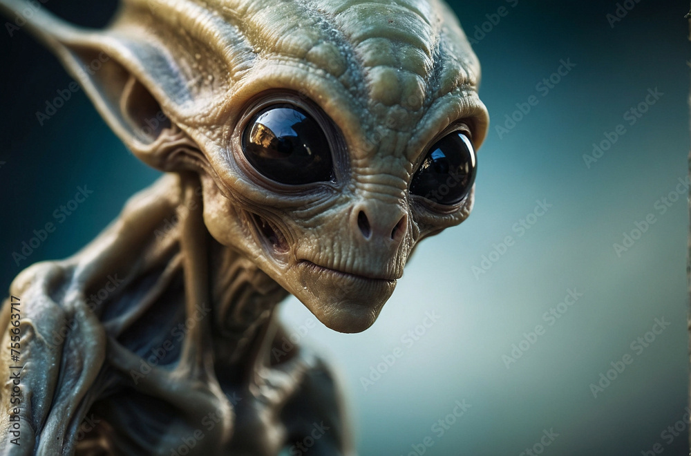 Close Up of Alien With Big Eyes Close Up of Alien With Big Eyes