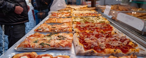 Pizza al taglio Roman street food photo