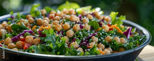 Protein power salad mixed greens