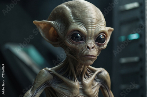 Close Up of Alien With Big Eyes