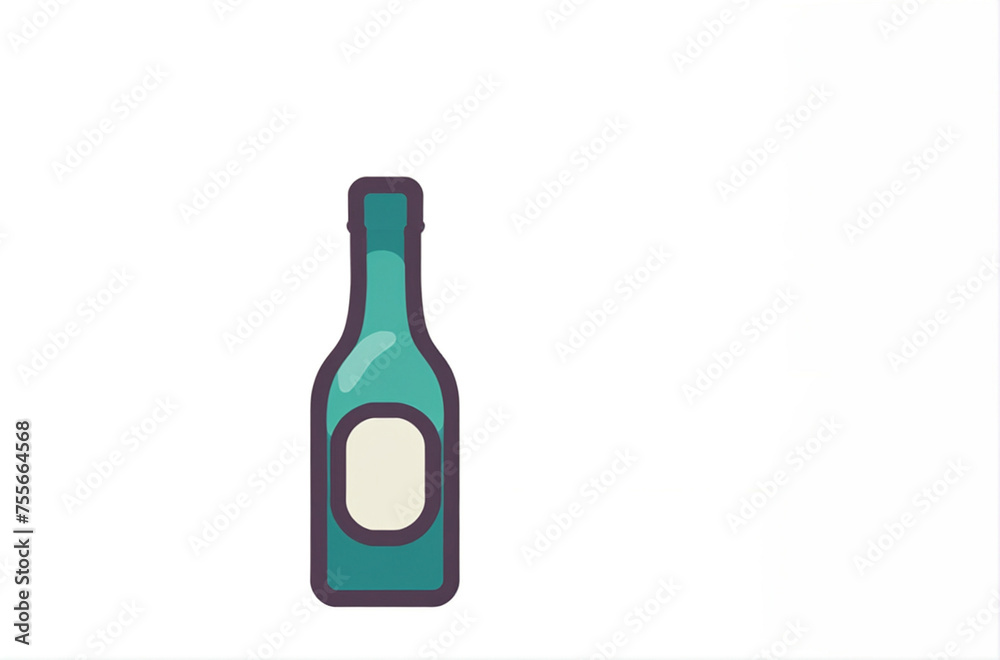 Green Wine Bottle With Label Green Wine Bottle With Label