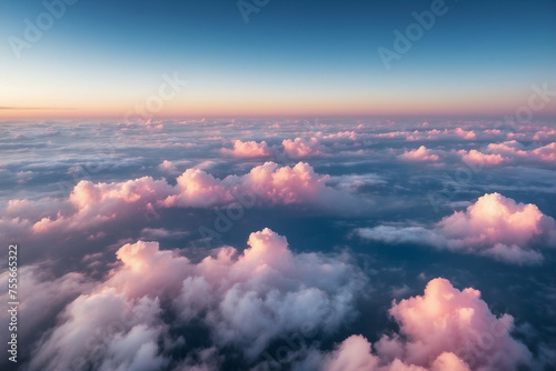 Aerial Perspective of Clouds From an Airplane