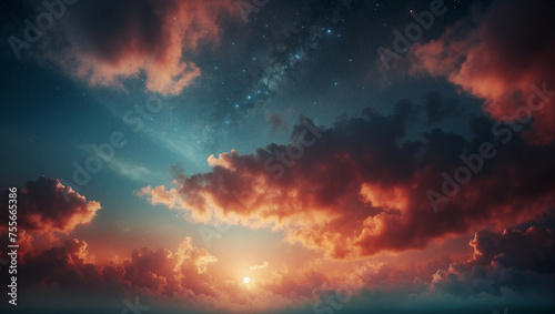 Sun Shining Through Clouds in the Sky © @uniturehd
