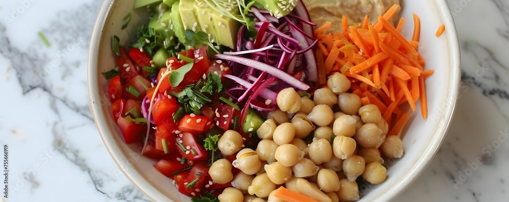 Vegan Buddha bowl chickpeas