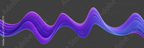 Dynamic Purple Wave on Black Background
