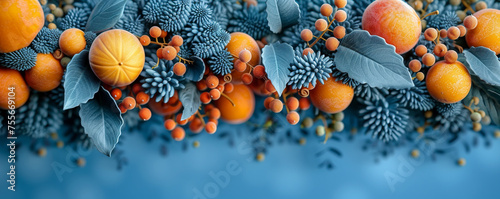 leaves and fruits background