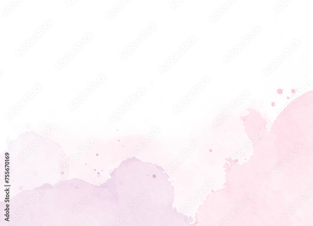 abstract pink watercolor art on white background brush texture, Abstract illustration for card templates for greetings or invitations on valentines Day background.Colorful hand painted texture.	