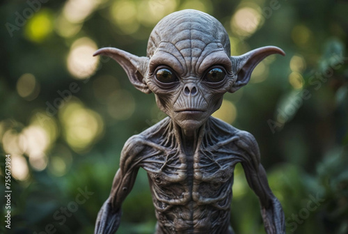 Close Up of Alien With Big Eyes photo