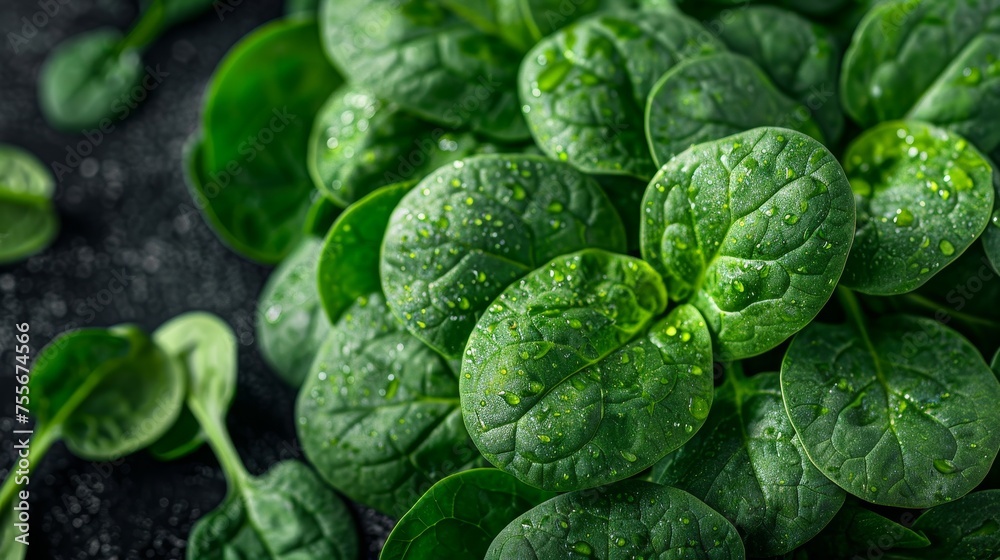 Fresh and vibrant spinach leaves Fresh and vibrant spinach leaves